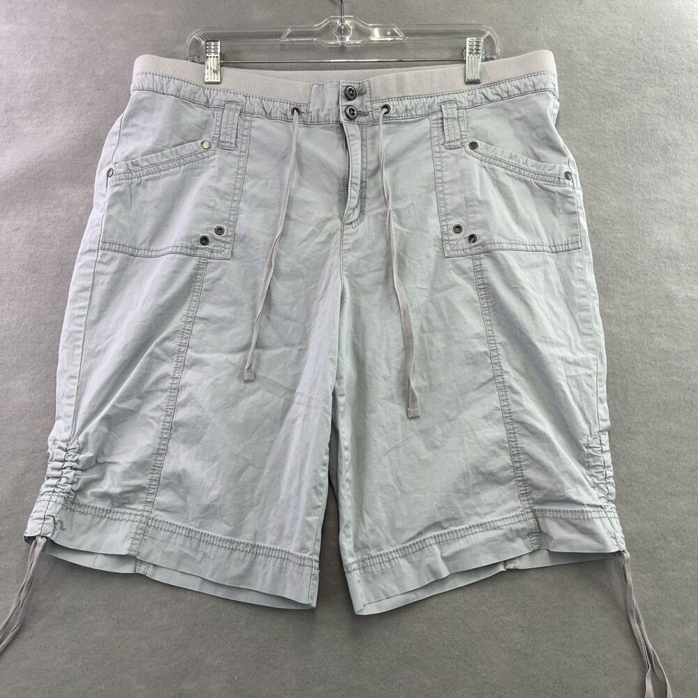 Khakis & Co Comfort Waist Cinch Hem Cargo Shorts Womens Size 18